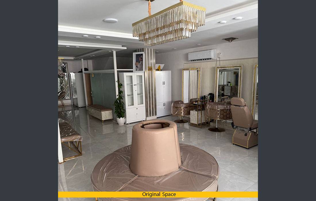 Neoclassical living room with custom TV wall and ceiling design