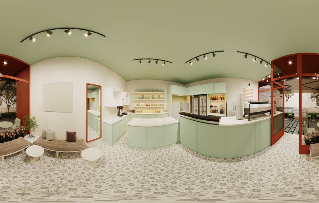 Neoclassical living room with custom TV wall and ceiling design