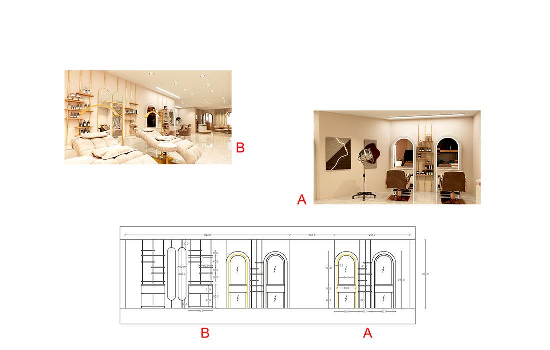 Neoclassical living room with custom TV wall and ceiling design